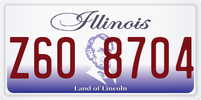 IL license plate Z608704