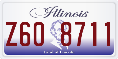 IL license plate Z608711