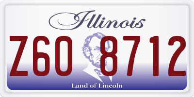 IL license plate Z608712