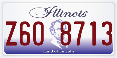 IL license plate Z608713