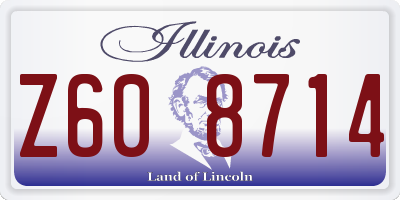 IL license plate Z608714