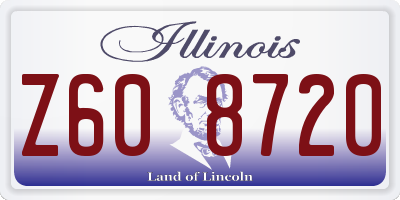 IL license plate Z608720
