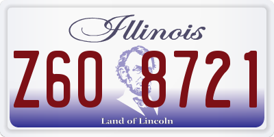 IL license plate Z608721