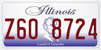 IL license plate Z608724