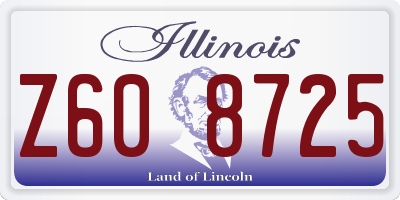 IL license plate Z608725
