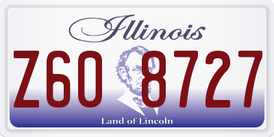 IL license plate Z608727