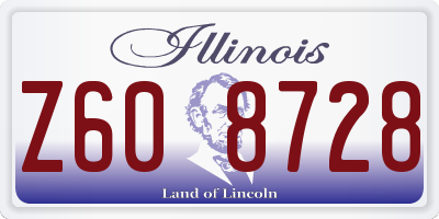 IL license plate Z608728