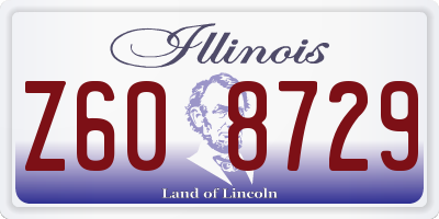 IL license plate Z608729