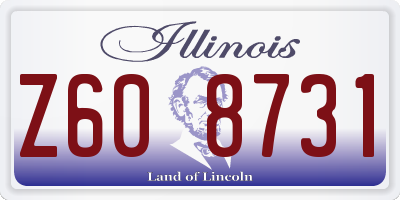 IL license plate Z608731