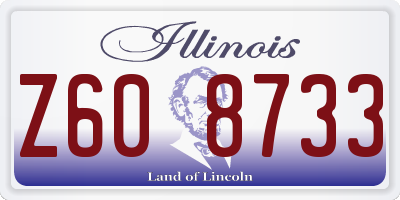IL license plate Z608733