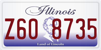 IL license plate Z608735