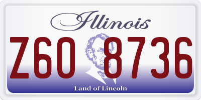 IL license plate Z608736