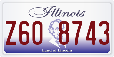 IL license plate Z608743