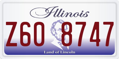 IL license plate Z608747