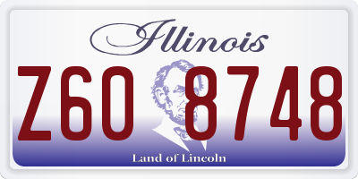 IL license plate Z608748