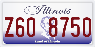 IL license plate Z608750