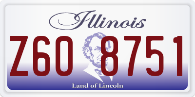 IL license plate Z608751