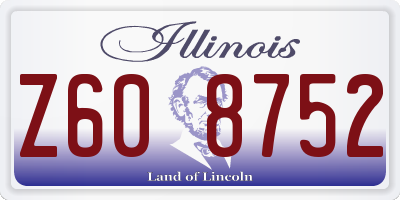 IL license plate Z608752