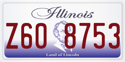 IL license plate Z608753