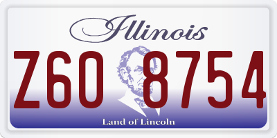 IL license plate Z608754