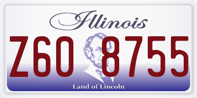 IL license plate Z608755