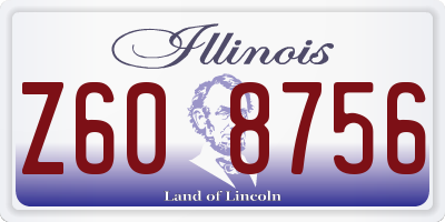 IL license plate Z608756