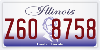 IL license plate Z608758