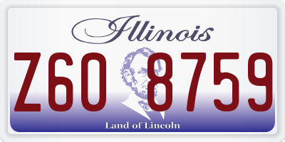 IL license plate Z608759