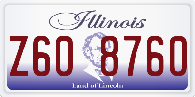 IL license plate Z608760