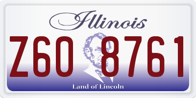 IL license plate Z608761