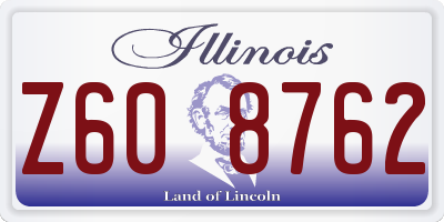 IL license plate Z608762