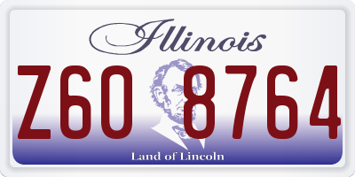 IL license plate Z608764