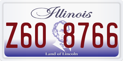 IL license plate Z608766