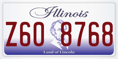 IL license plate Z608768