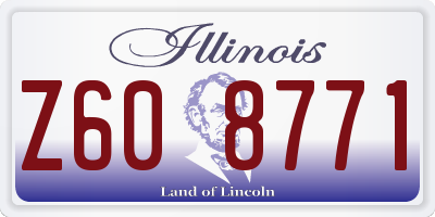 IL license plate Z608771