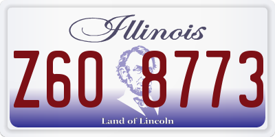 IL license plate Z608773