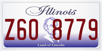 IL license plate Z608779