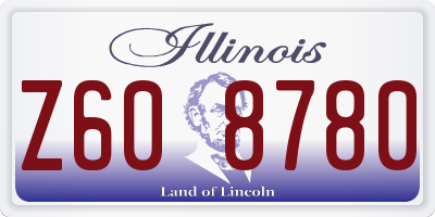 IL license plate Z608780