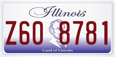 IL license plate Z608781