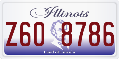 IL license plate Z608786