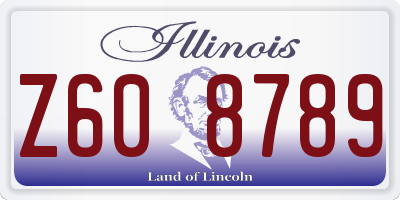 IL license plate Z608789