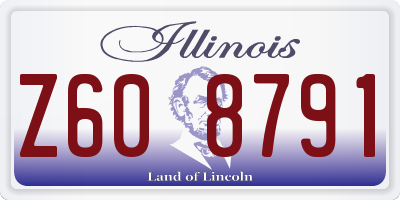 IL license plate Z608791