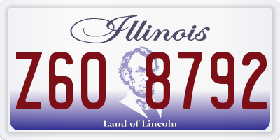 IL license plate Z608792