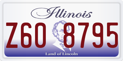 IL license plate Z608795