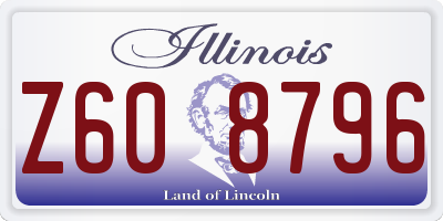IL license plate Z608796