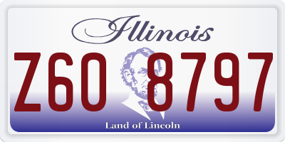 IL license plate Z608797