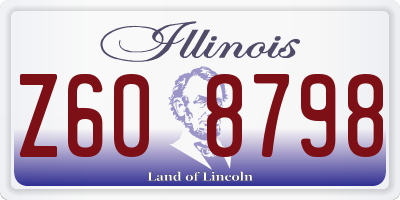 IL license plate Z608798