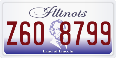 IL license plate Z608799
