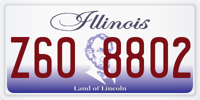 IL license plate Z608802