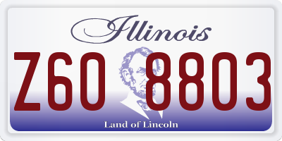IL license plate Z608803